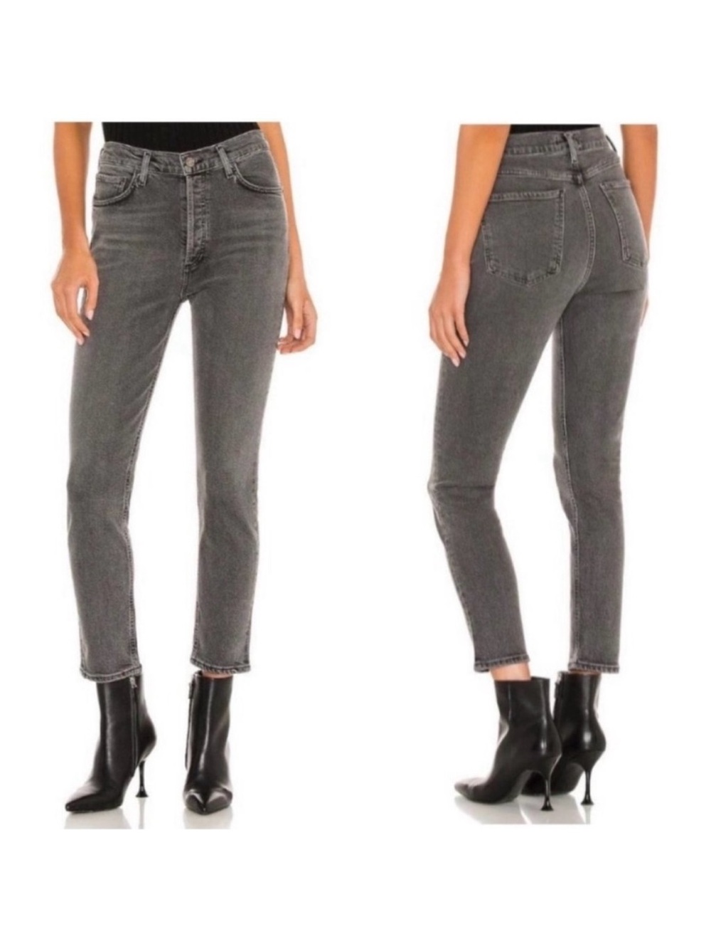 Agolde Denim Nico High Rise Jeans in Ceremony Slim Straight Size 25